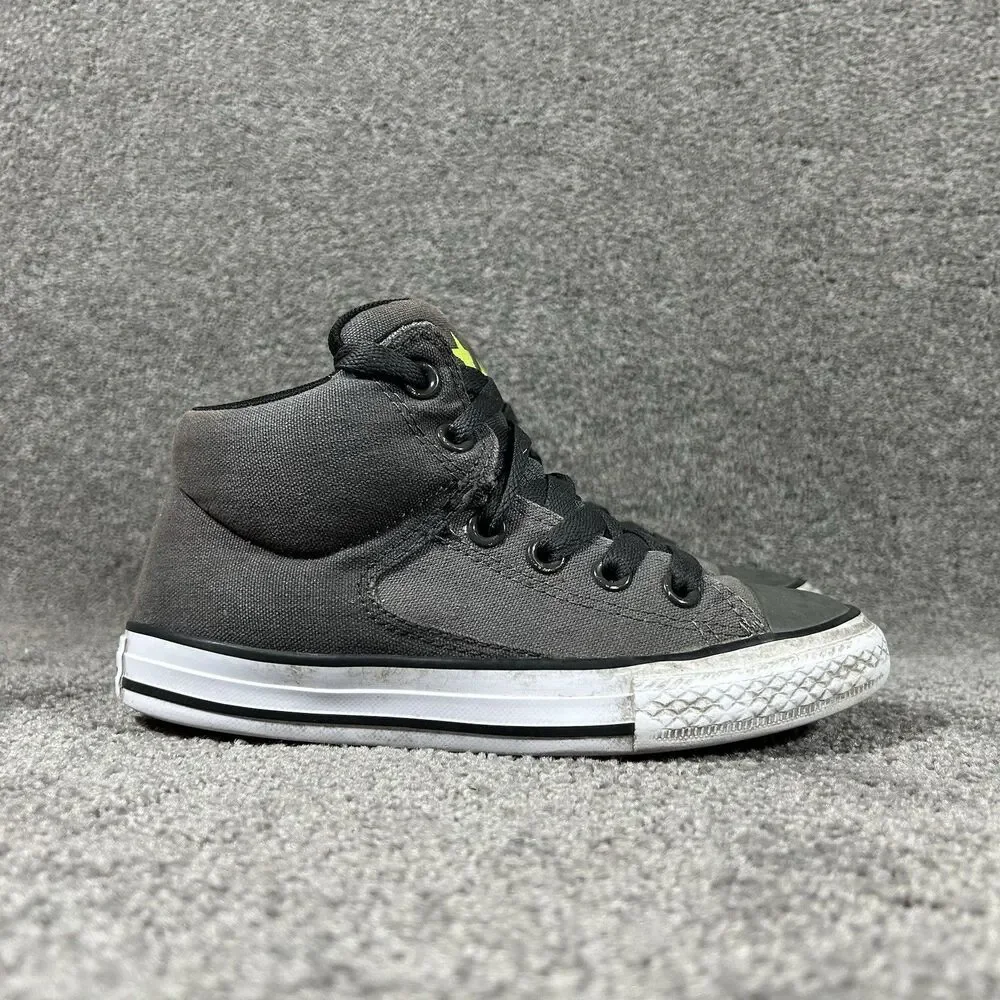 Converse Chuck Taylor All Star Axel Mid Kids Size 1 Gray Black Athletic Shoes